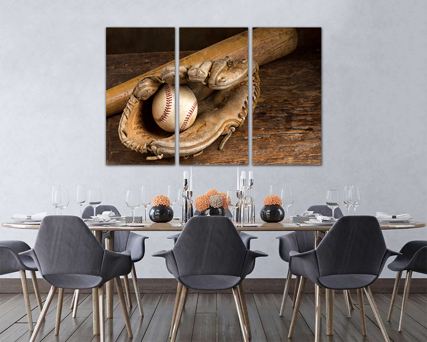 Baseball canvas Sport decor Boy room decor ready to hang