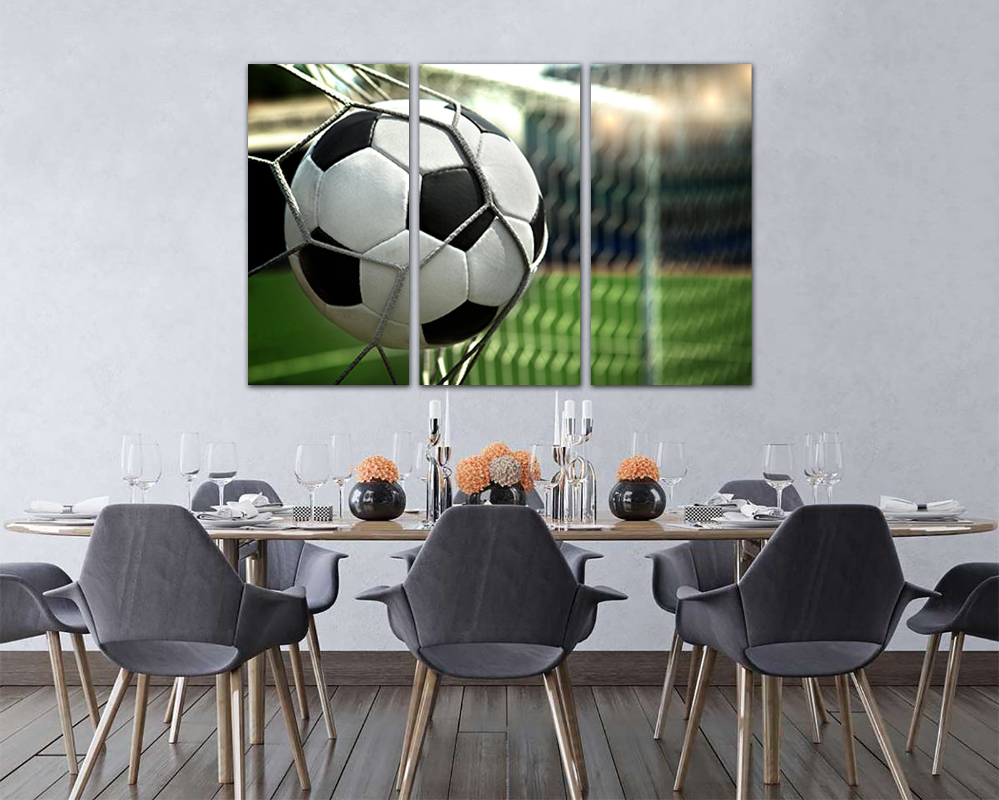 Soccer ball canvas Football wall art Sports décor