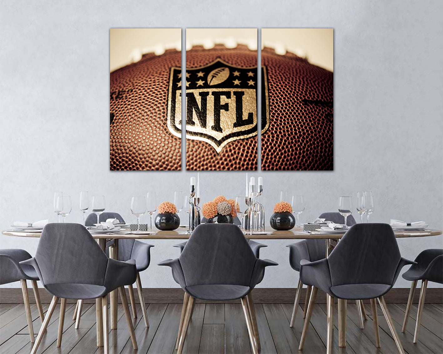 Soccer ball canvas American football Sports décor Rugby wall art
