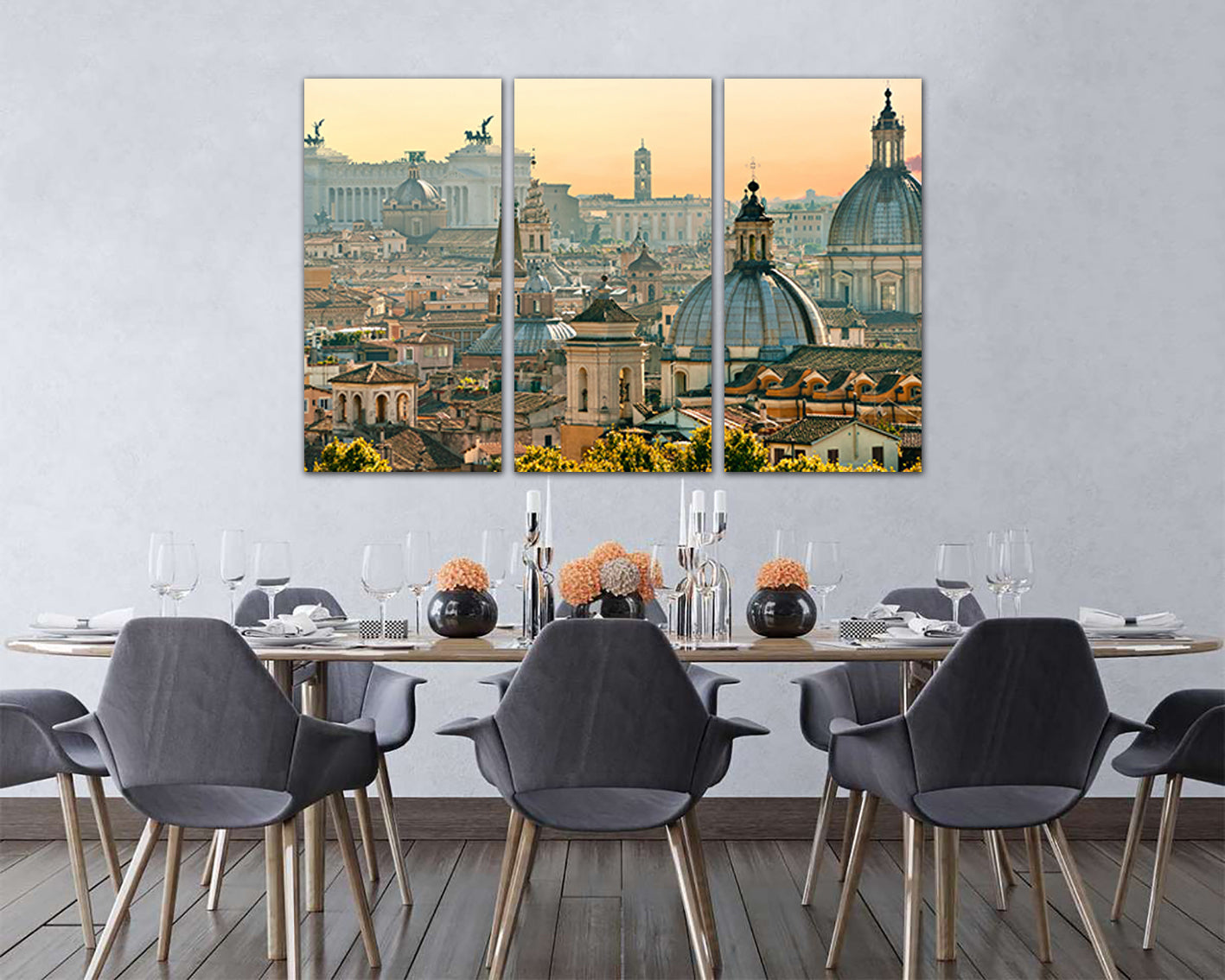 Wall art canvas Vatican St peter's basilica City decor Italy print Rome skyline travel