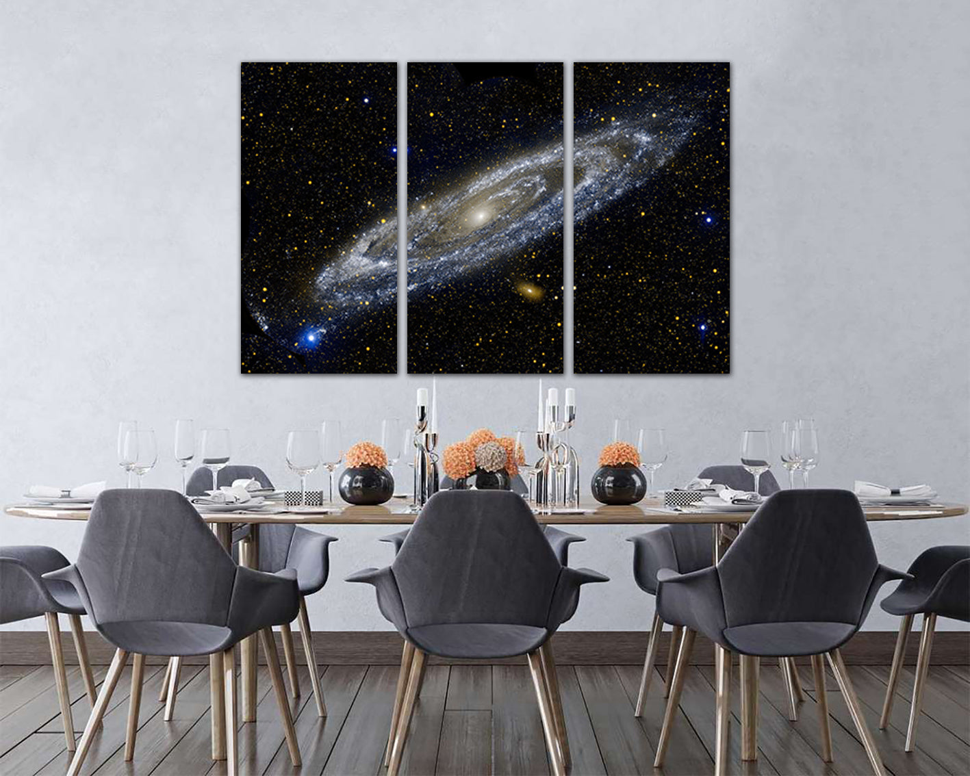 Space canvas Galaxy print Science astronomy Decor kids room Orbit home art Andromeda