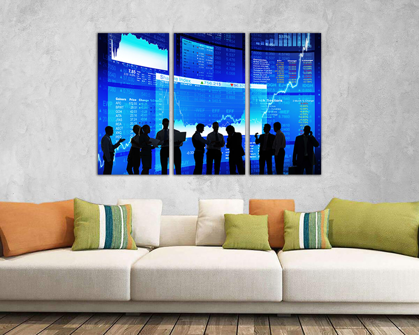 Stock exchange Investment décor Money canvas Stock market Trading print Investor wall art Finance artwork