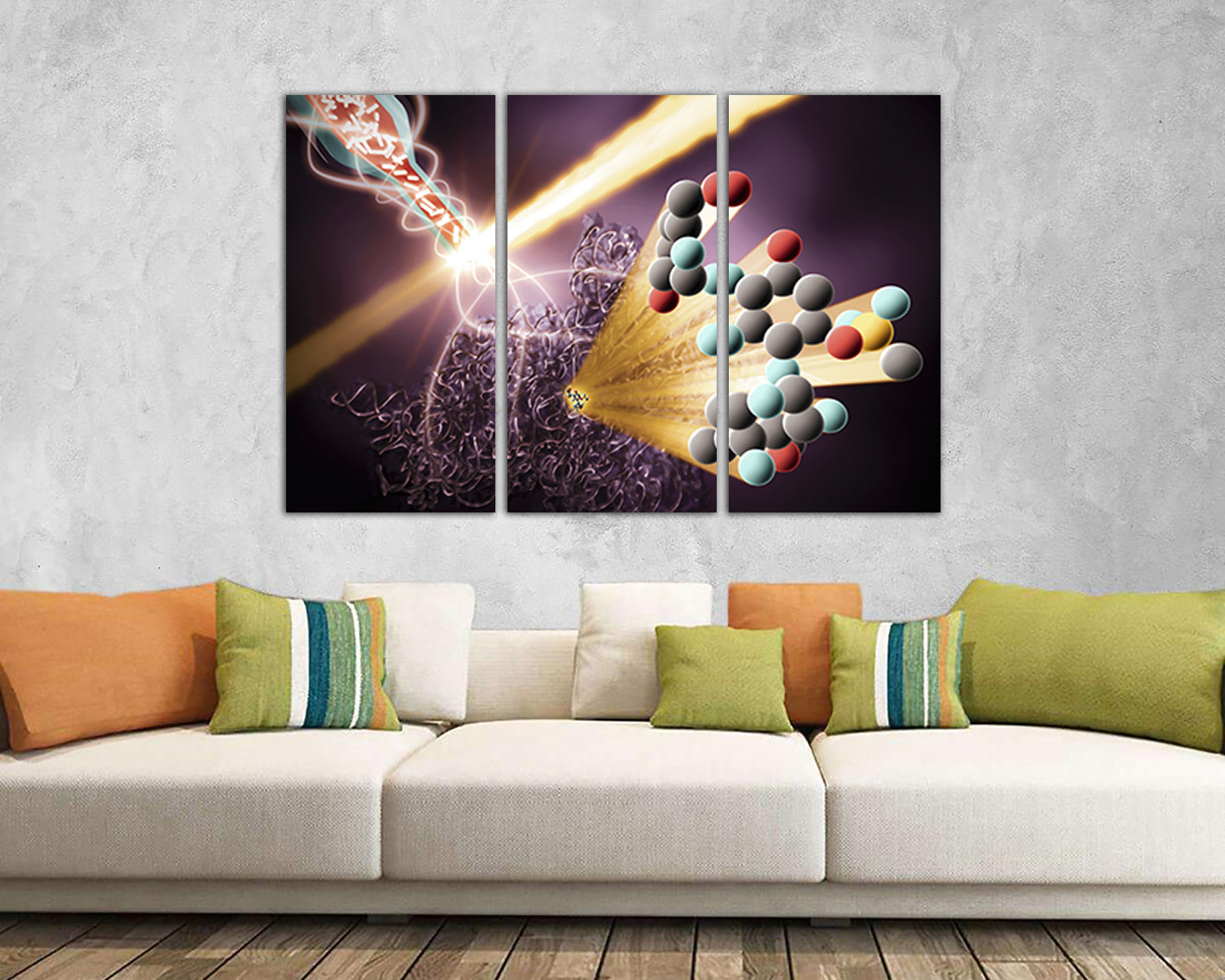 Dna research print on canvas Science decor Medical anatomy Genetic wall art works