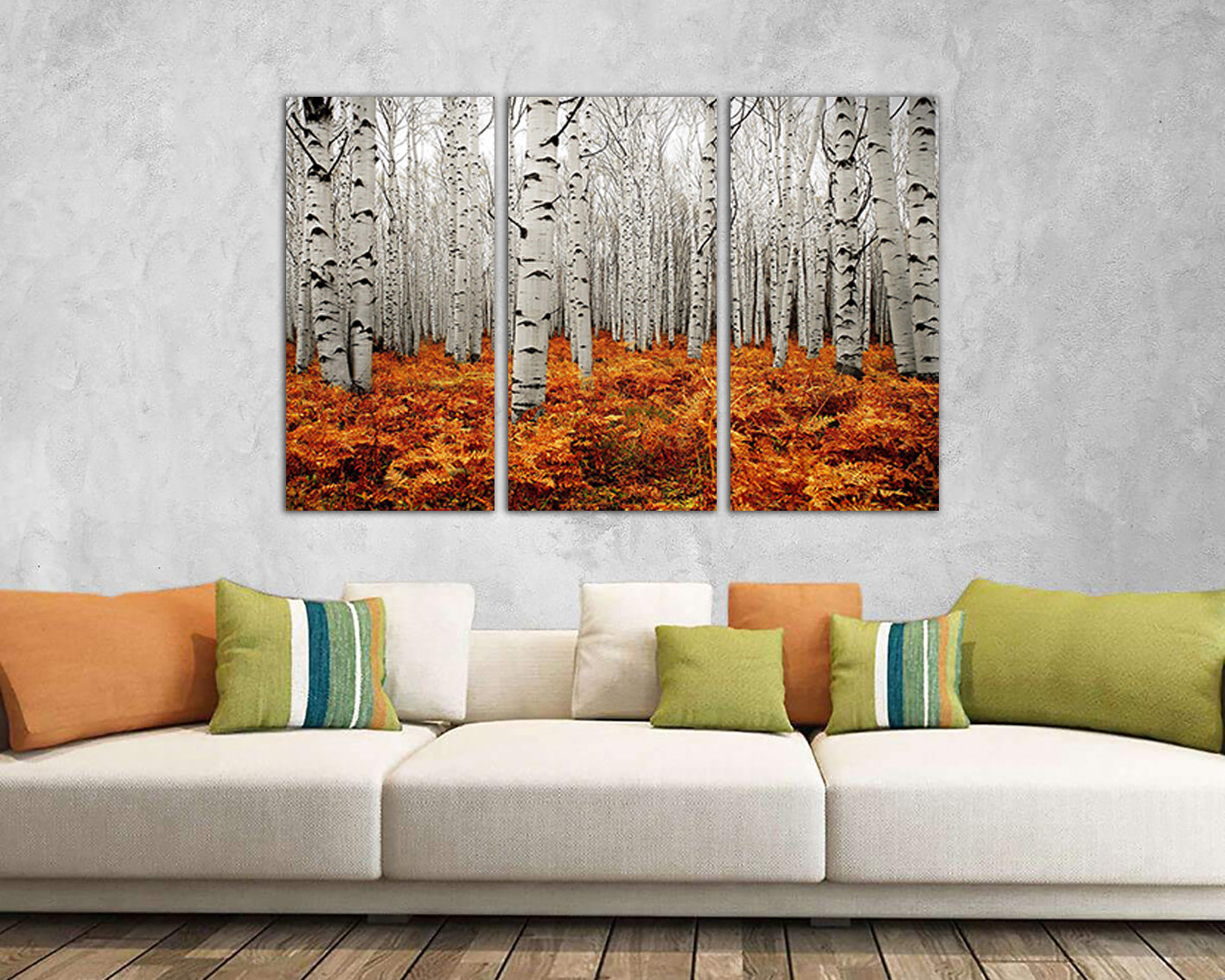 Aspens trees canvas Autumn prints Yellow décor Nature wall art Landscape artwork
