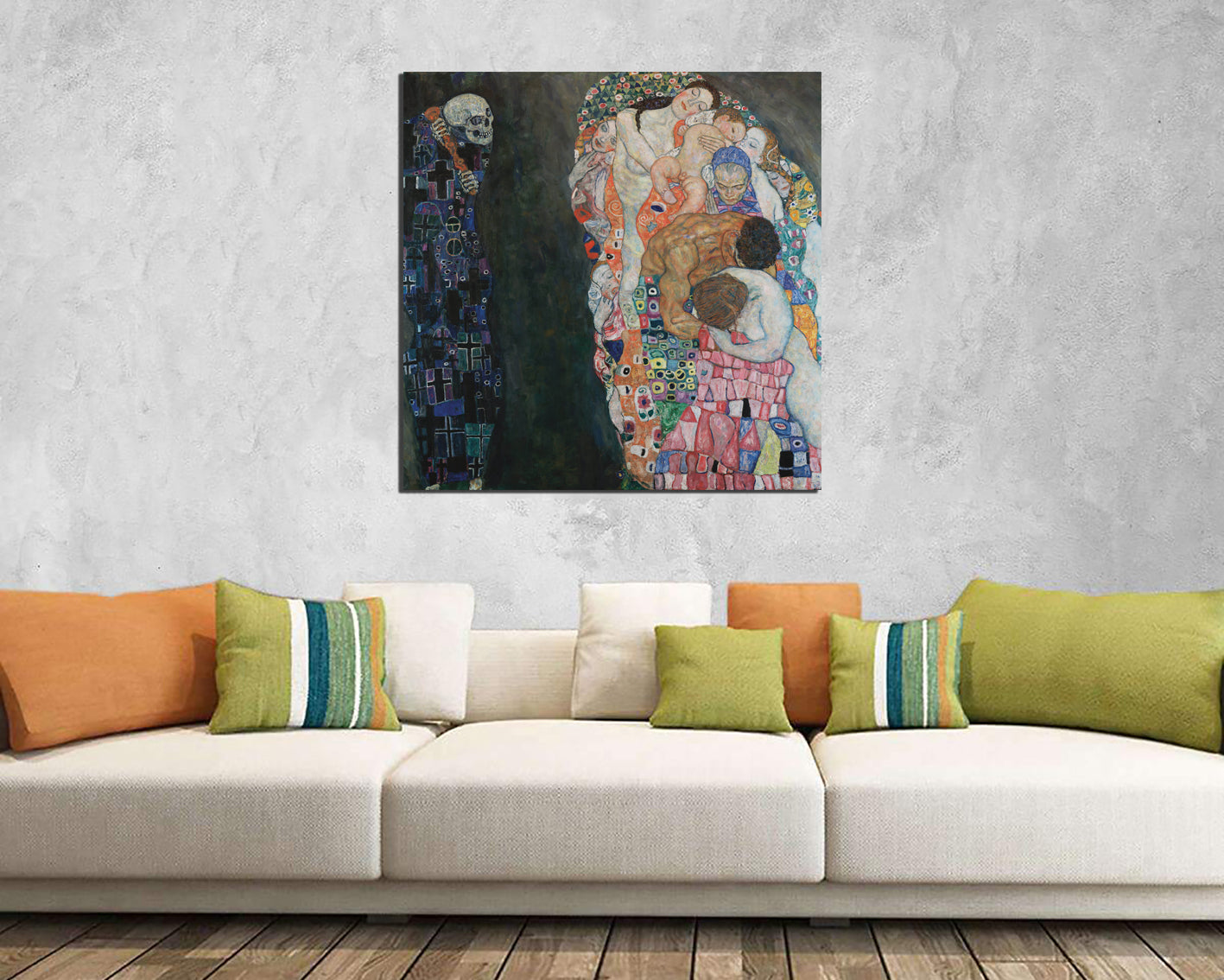Gustav Klimt painting Death and Life 1910 print on canvas ready to hang
