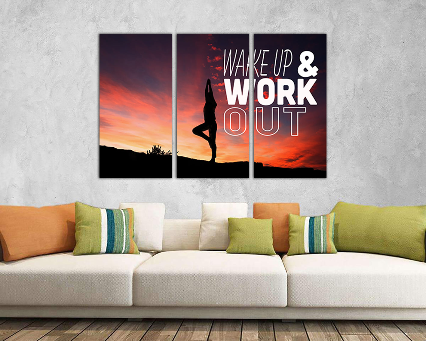 Fitness gym print on canvas Sports décor Motivation wall art