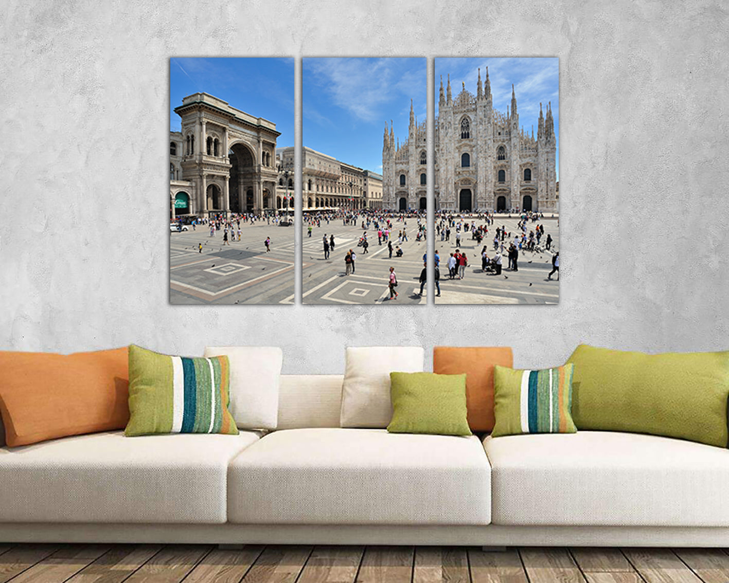 Milano canvas Cathedral print Italy cityscape decor Travel art