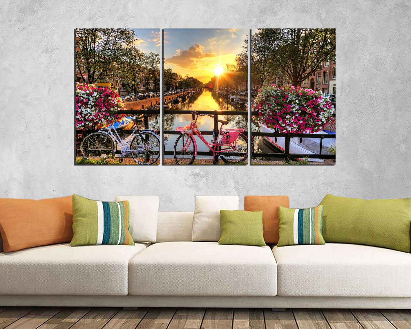 Amsterdam Bridge print Winter decor City skyline Gift travel Netherland art