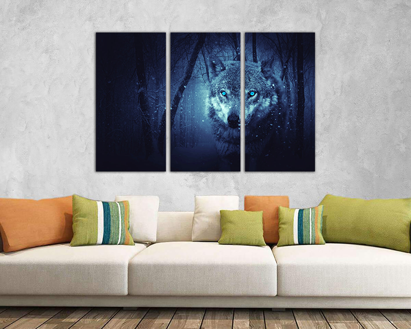 Wolf canvas Wolf art Wolf print Animal decor Wolf poster Wolf wall décor Winter décor Nursery wall art Wild life art Contemporary artwork