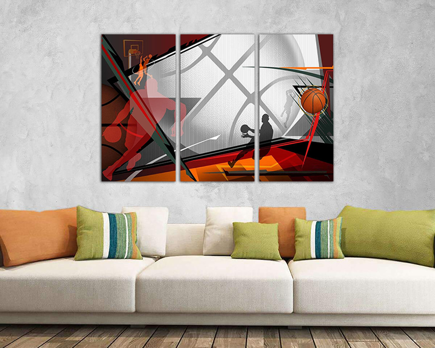 Basketball canvas Sport home art Child wall decor ready to hang