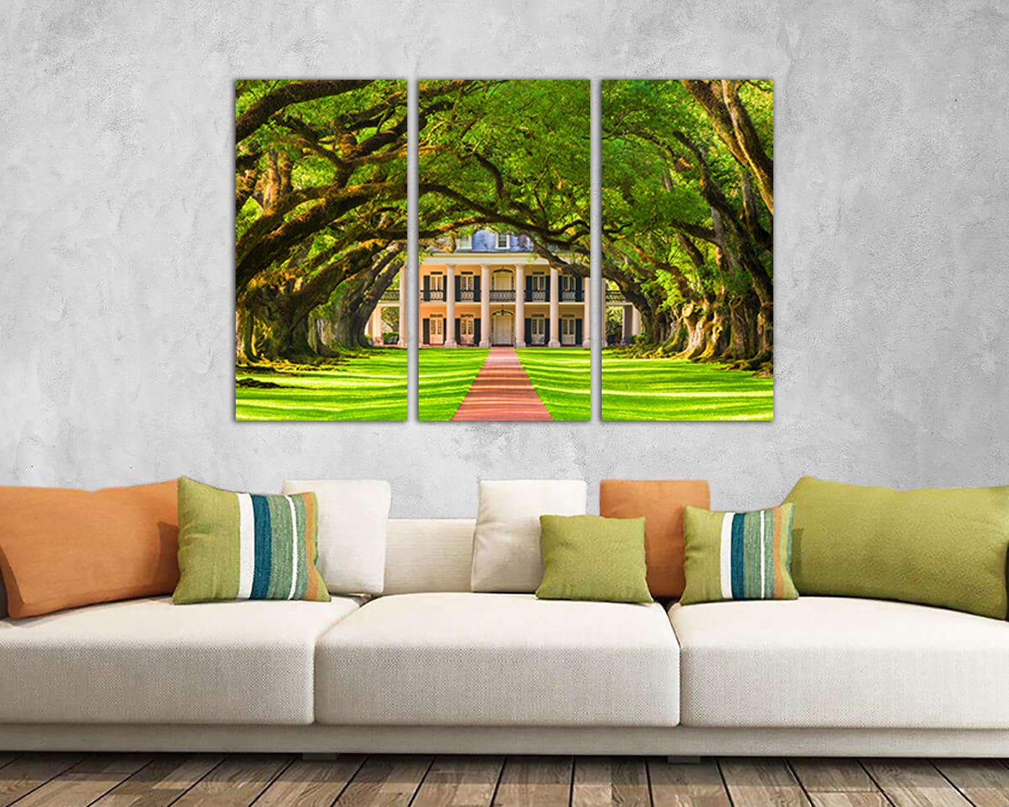 Oak trees canvas Landscape art decor Charleston South Carolina Oak alley plantation Nature artwork