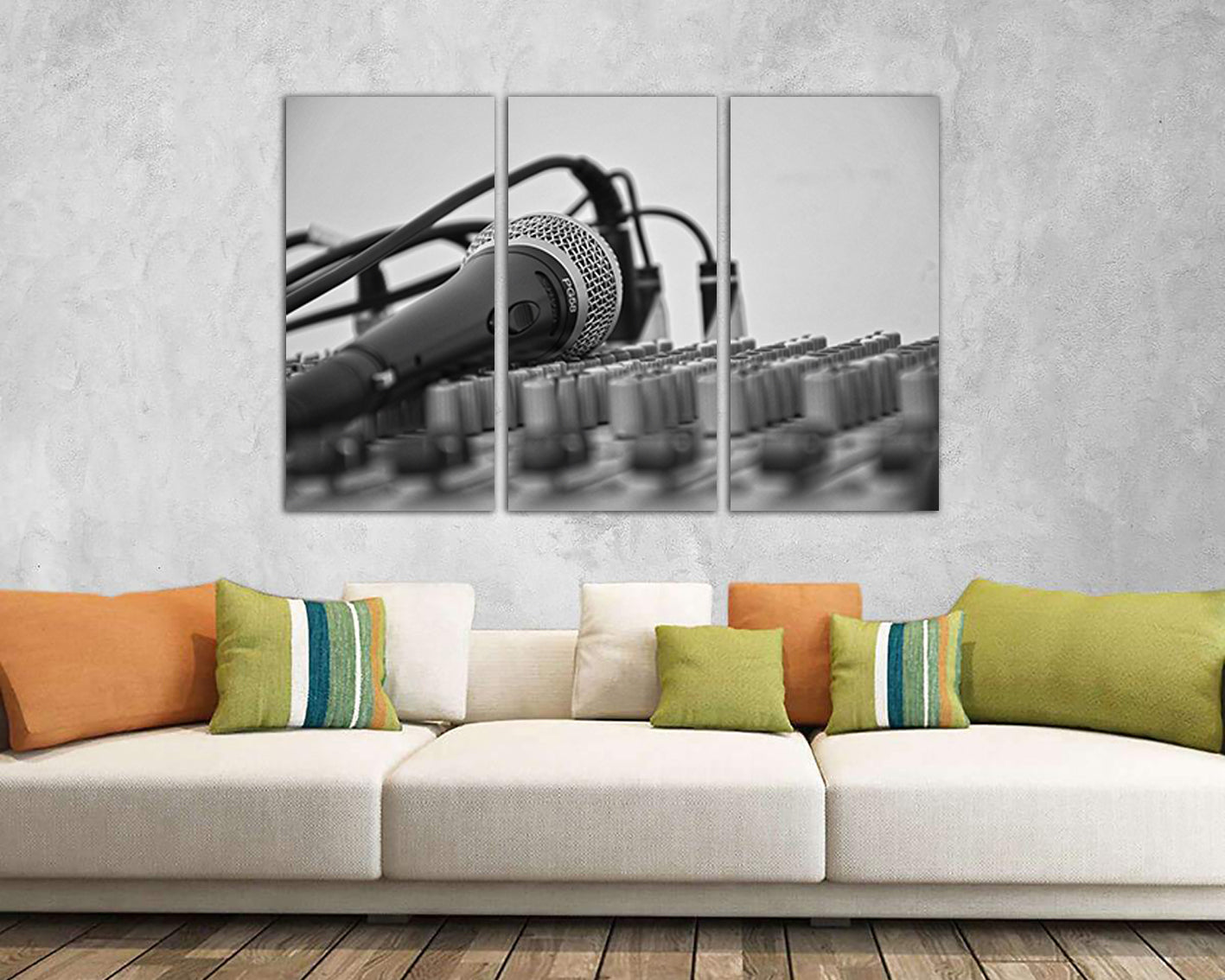 Music studio canvas Microphone decorations studio wall décor Sound of music