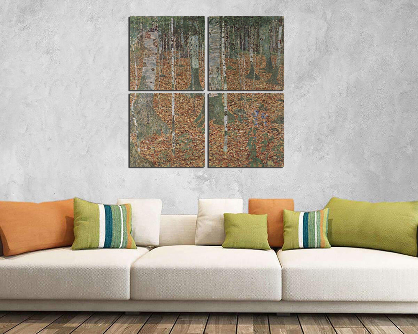 Gustav Klimt painting Birch Grove print on canvas ready to hang
