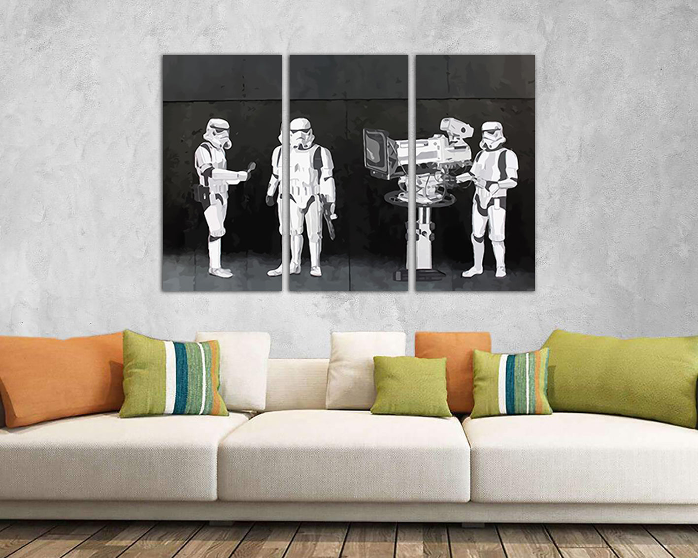 Stormtrooper canvas Filming decor Graffiti wall print Home style art Gift picture