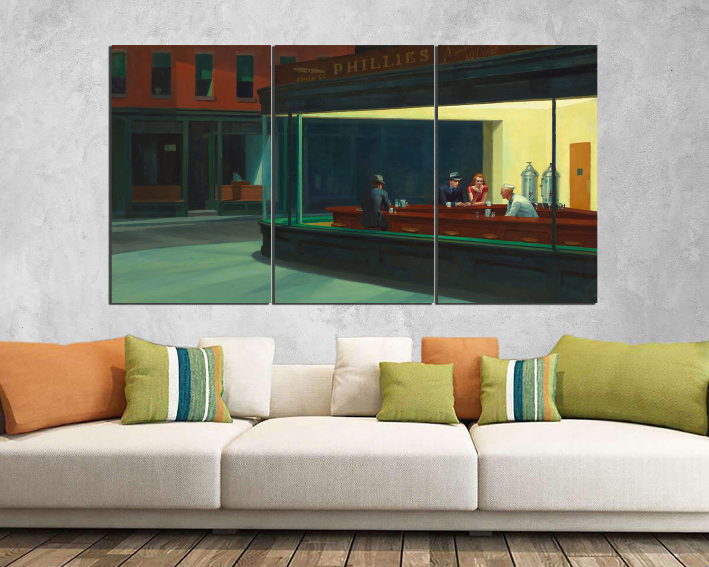 Nighthawks canvas Edward Hopper art works Painting print reproduction Ready to hang