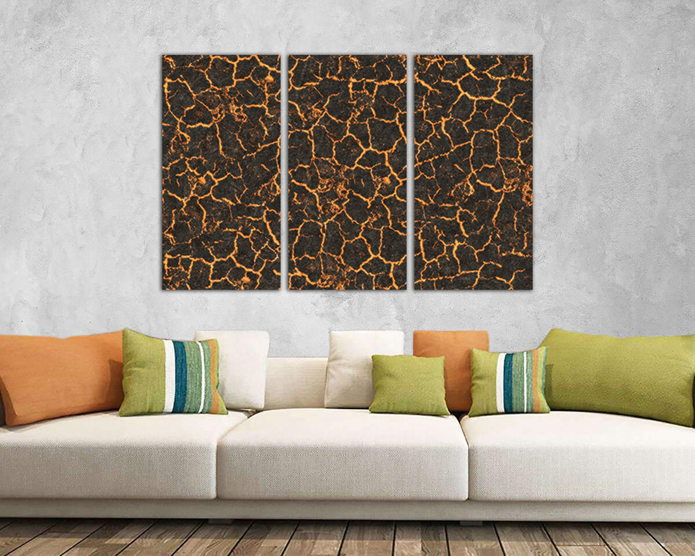 Lava canvas Abstract wall art Abstraction print home Molten lava decor ready to hang