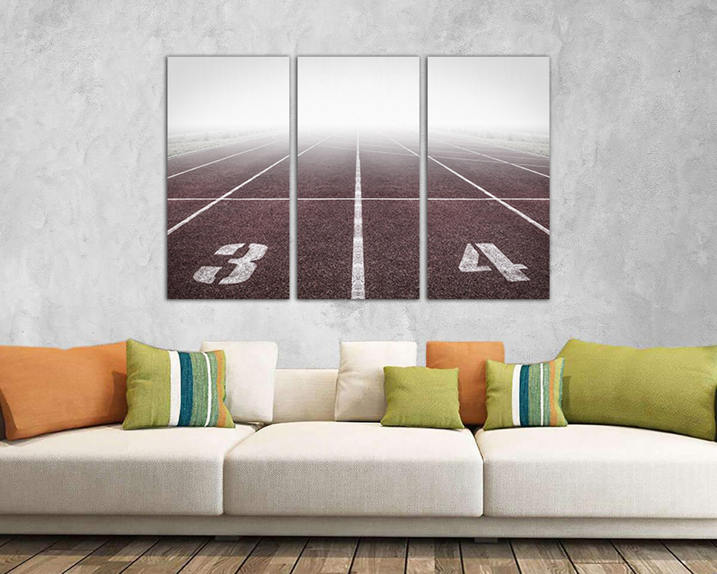 Road sports Running track art canvas ready to hang