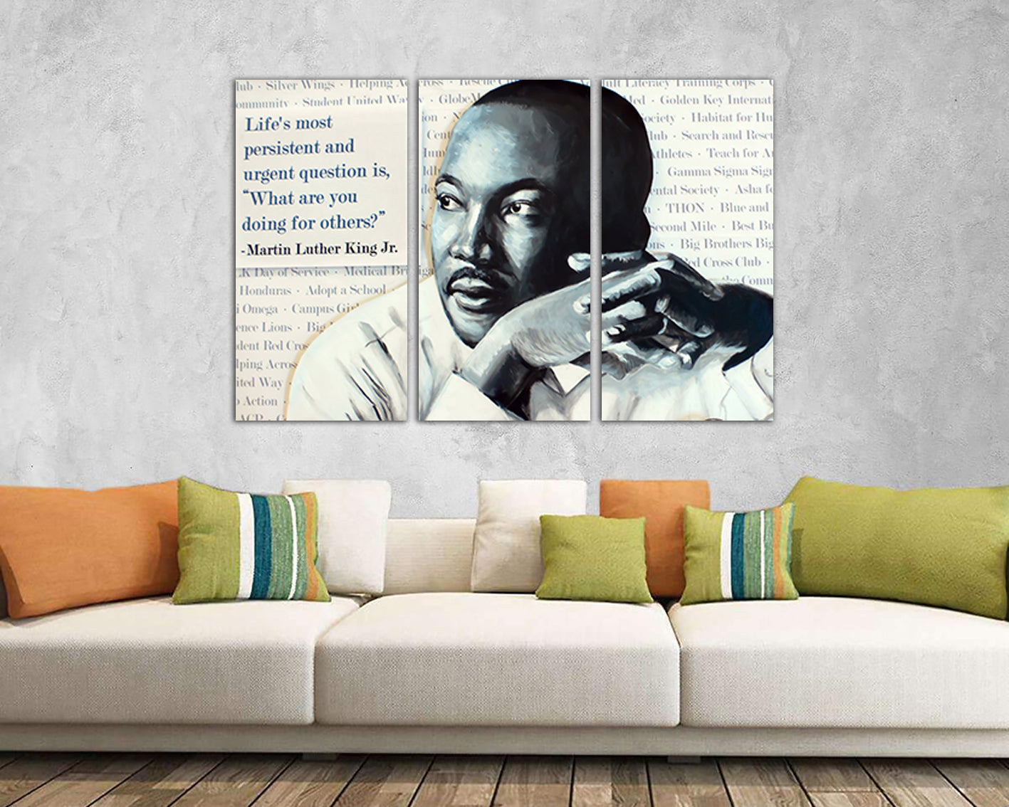 Martin Luther King print on canvas Quote gift office décor ready to hang