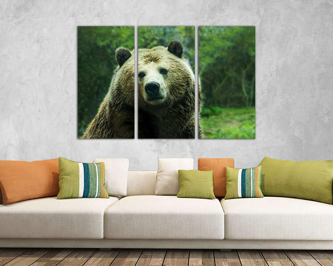 Bear canvas Animals print decor Ready to hang