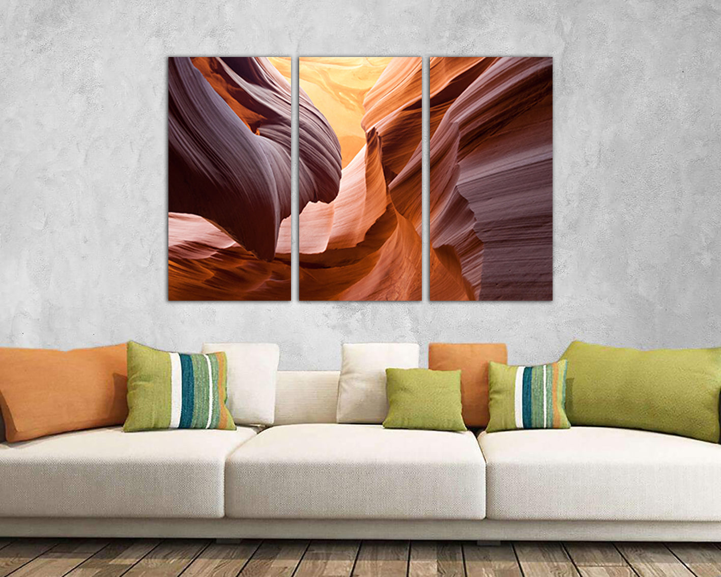 Antelope Canyon Wall art canvas Nature decor Arizona print Cave American artwork Red stone photo