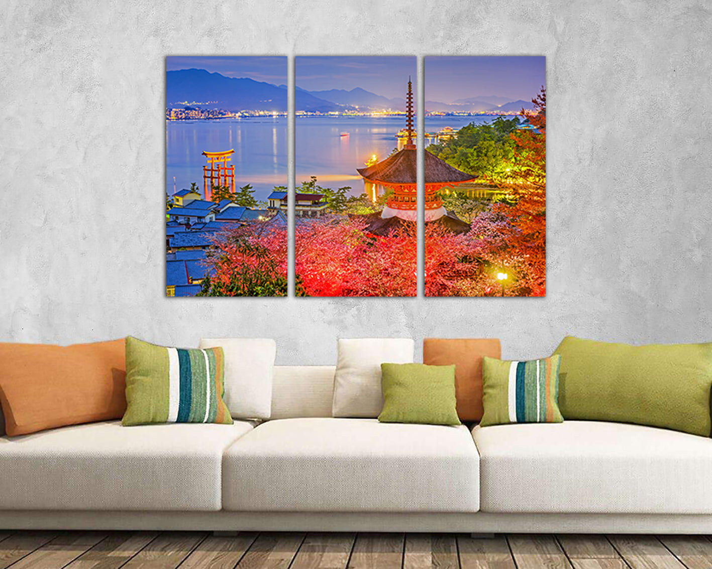 Japan print on canvas City wall art Shin Hanga Japanese garden wall art 日本 Asian decor Ukiyo-e