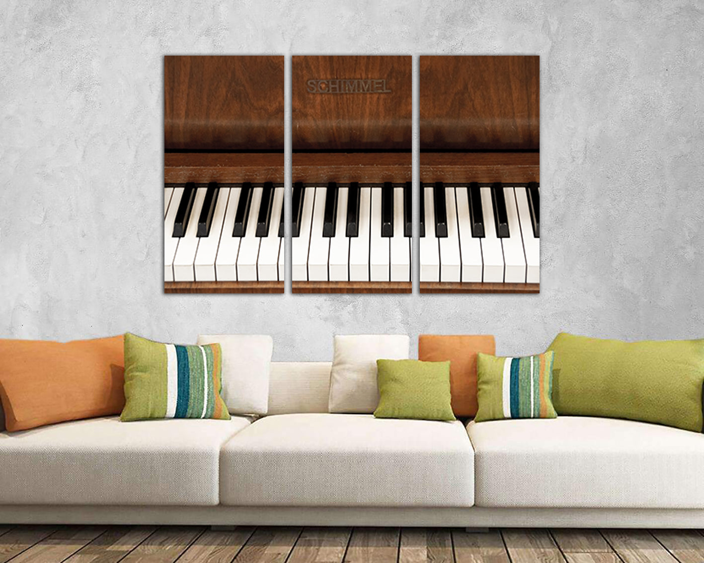 Piano canvas Musical note décor Gift for her Orchestra print ready to hang