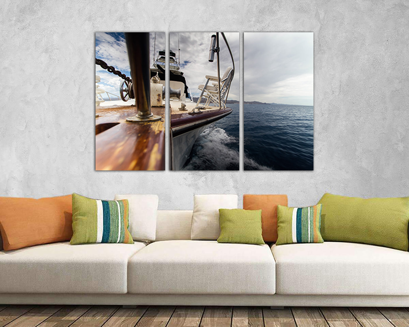 Print on canvas Yacht wall art Mechanism decor Ship print Travel gift Wave sea