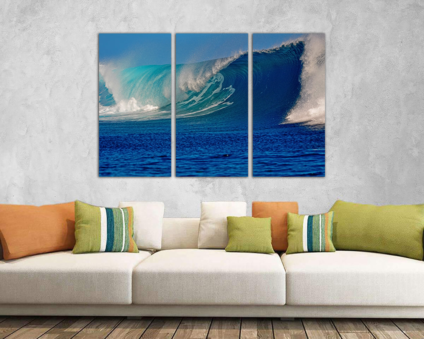 Large canvas art Ocean Waves print Water decor Landscape Nature artwork