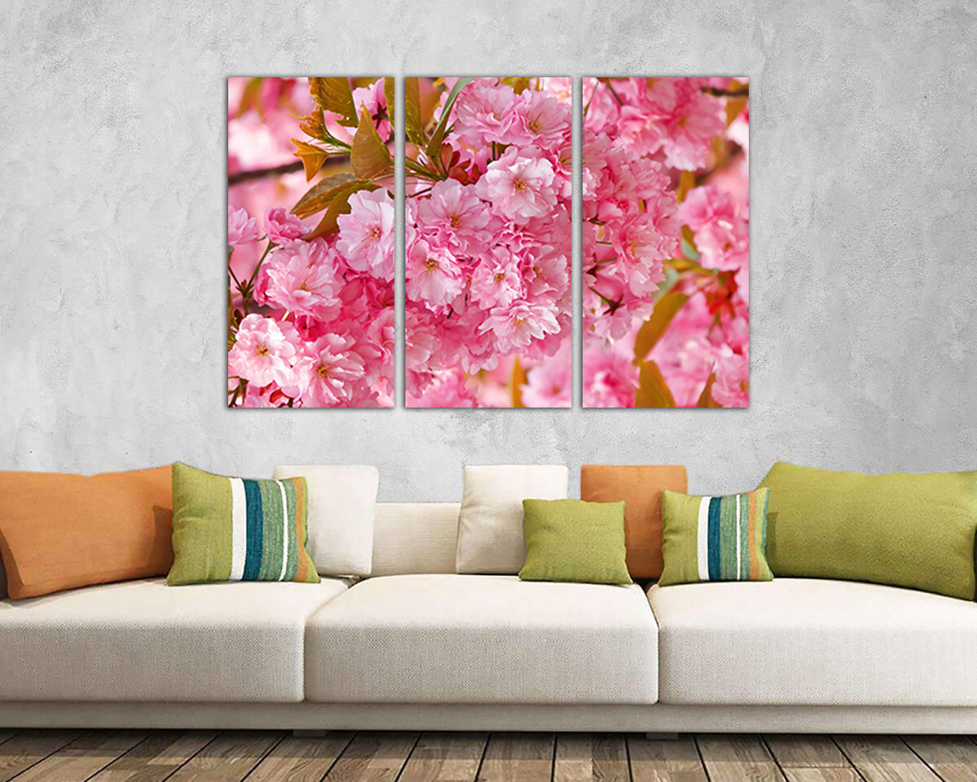 Sakura canvas Floral wall art Cherry blossom Botanical decor Japan art Flower print Asia decor
