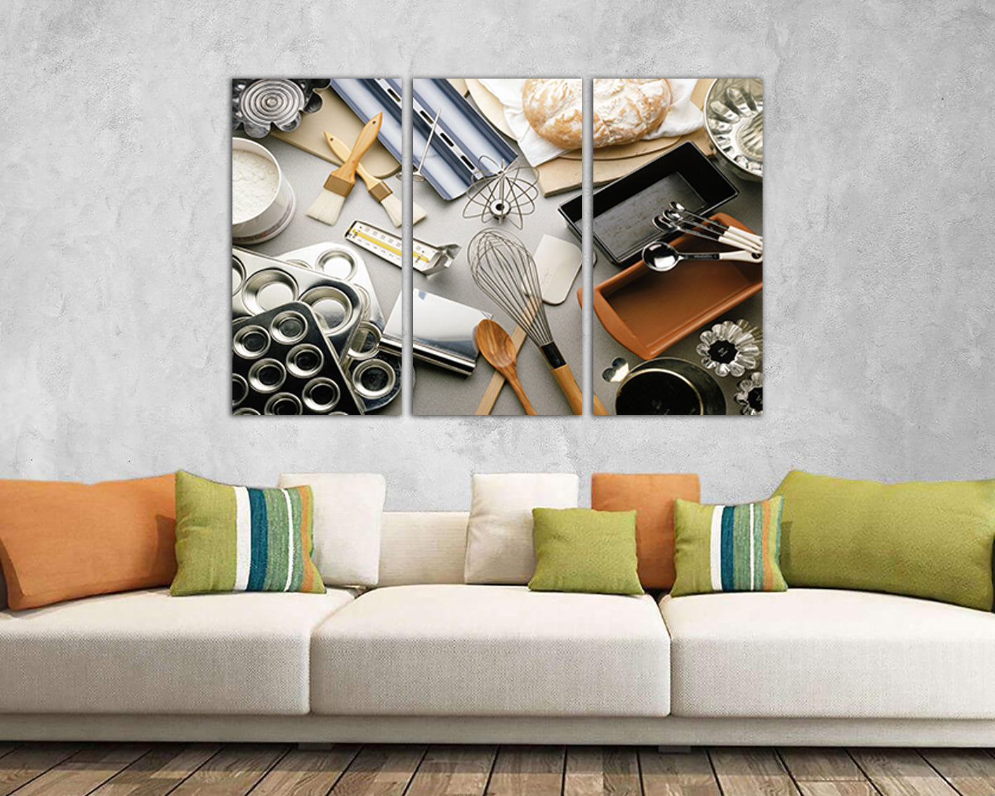 Baking tools Large canvas set Baking tools print Baking gifts Baking tools art Kitchen prints Food dining Bakery décor Kitchen wall art