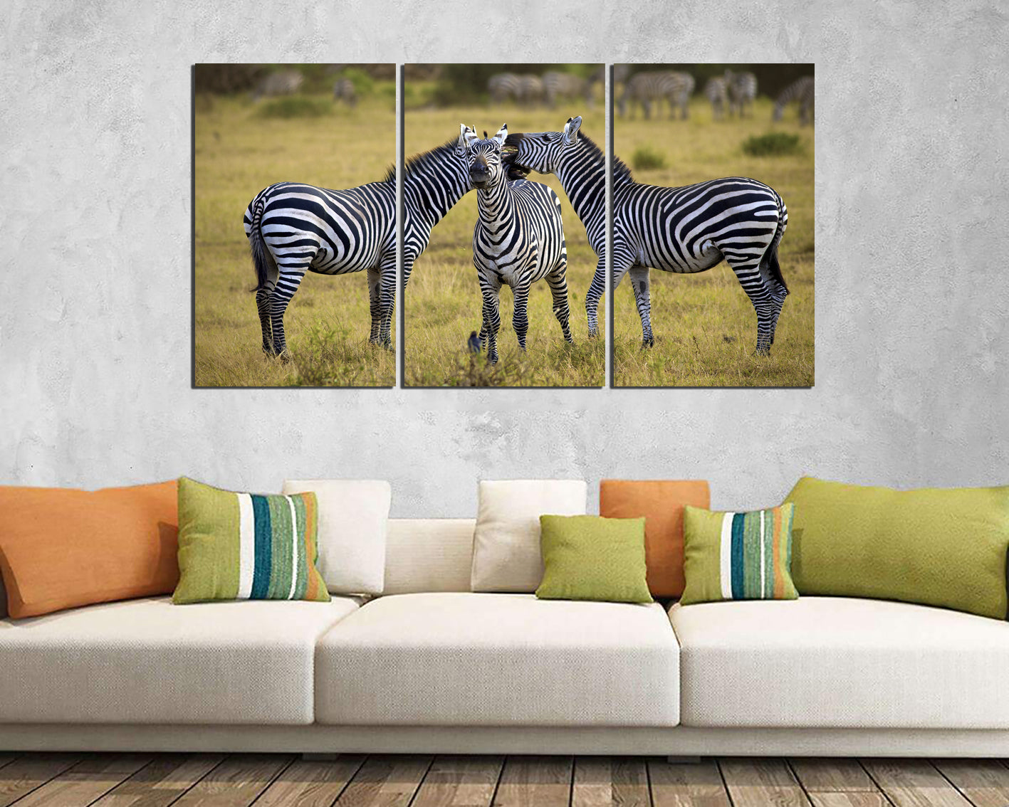 Zebra canvas Animal decor Nursery decor Animal gift Africa print