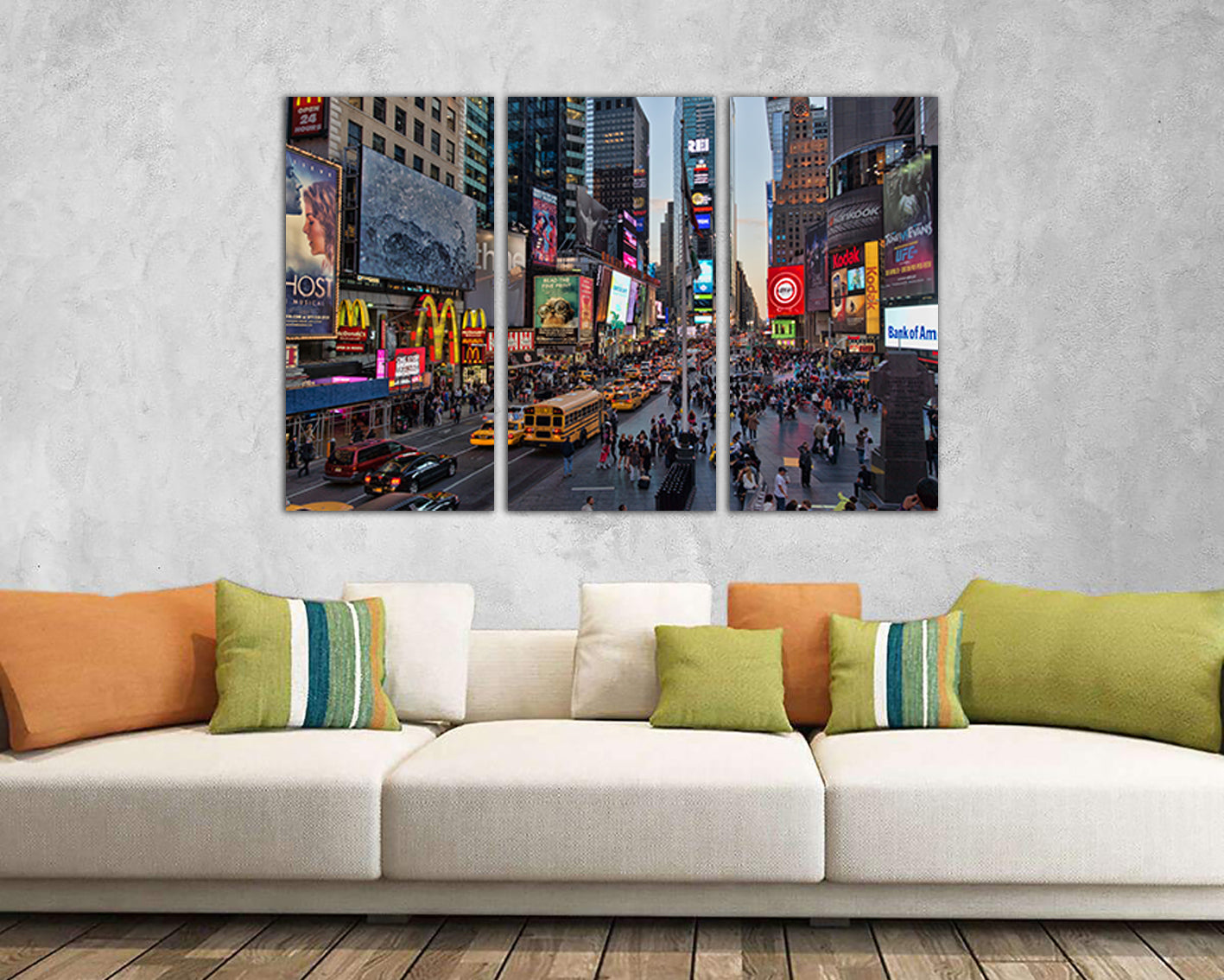 Times square 42nd New York city wall art travel canvas