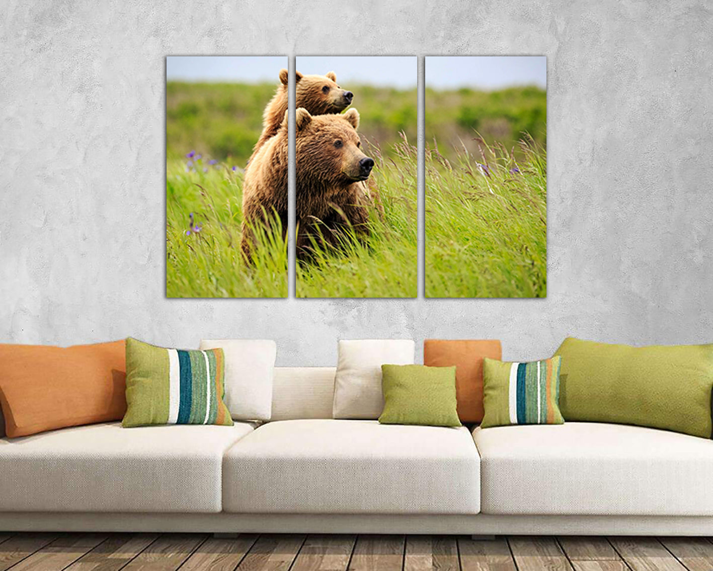Bear canvas Animal decor Little Bear Mama bear wall art Hunting Bear decor