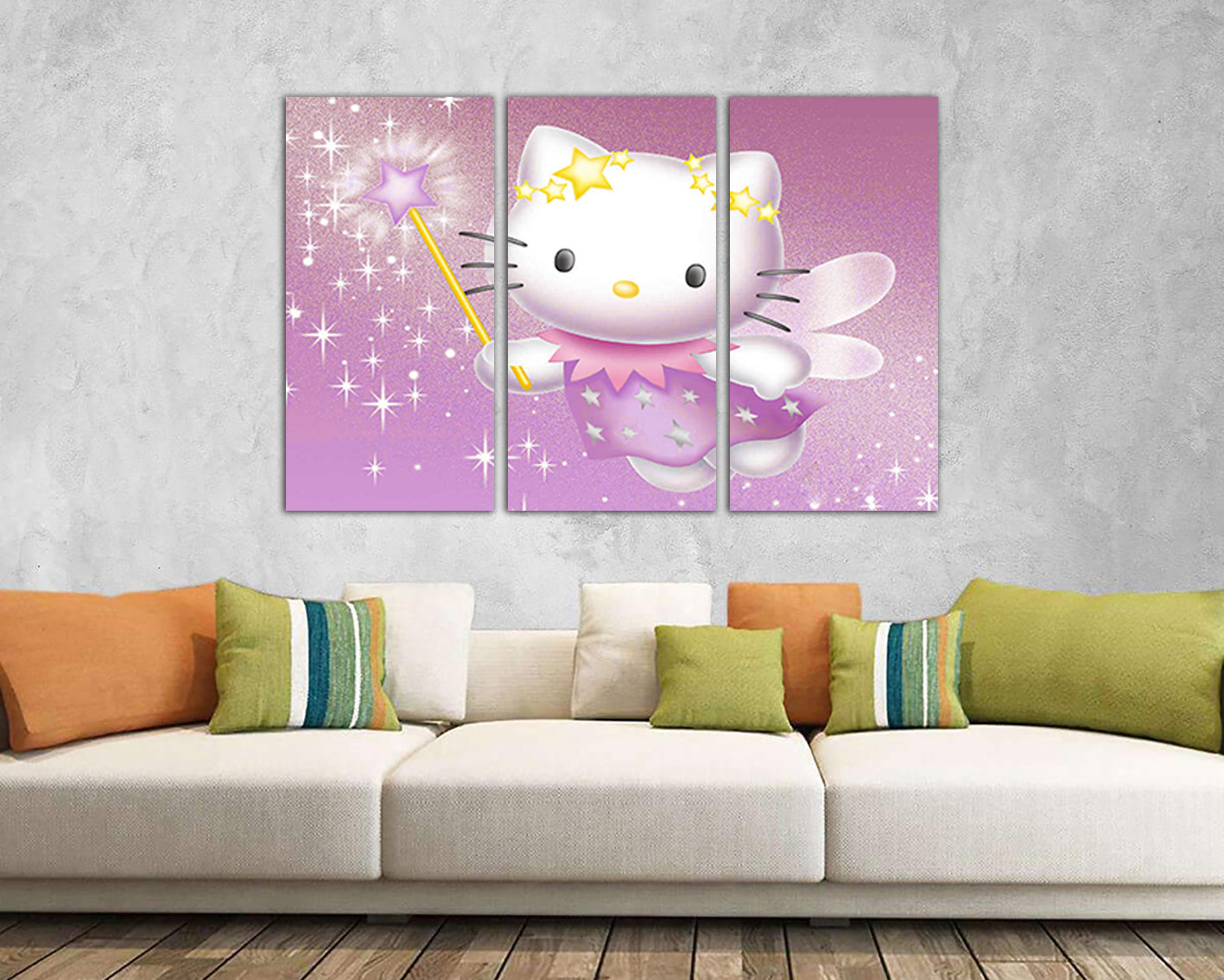 Doll print on canvas Nursery decor Kids Fairy art prints Child wizard