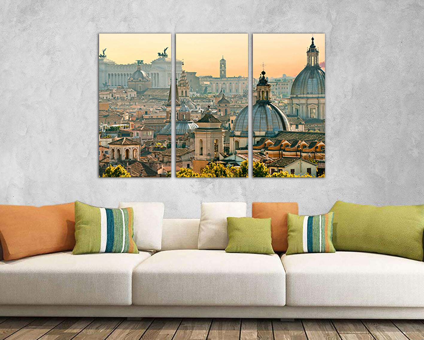 Wall art canvas Vatican St peter's basilica City decor Italy print Rome skyline travel