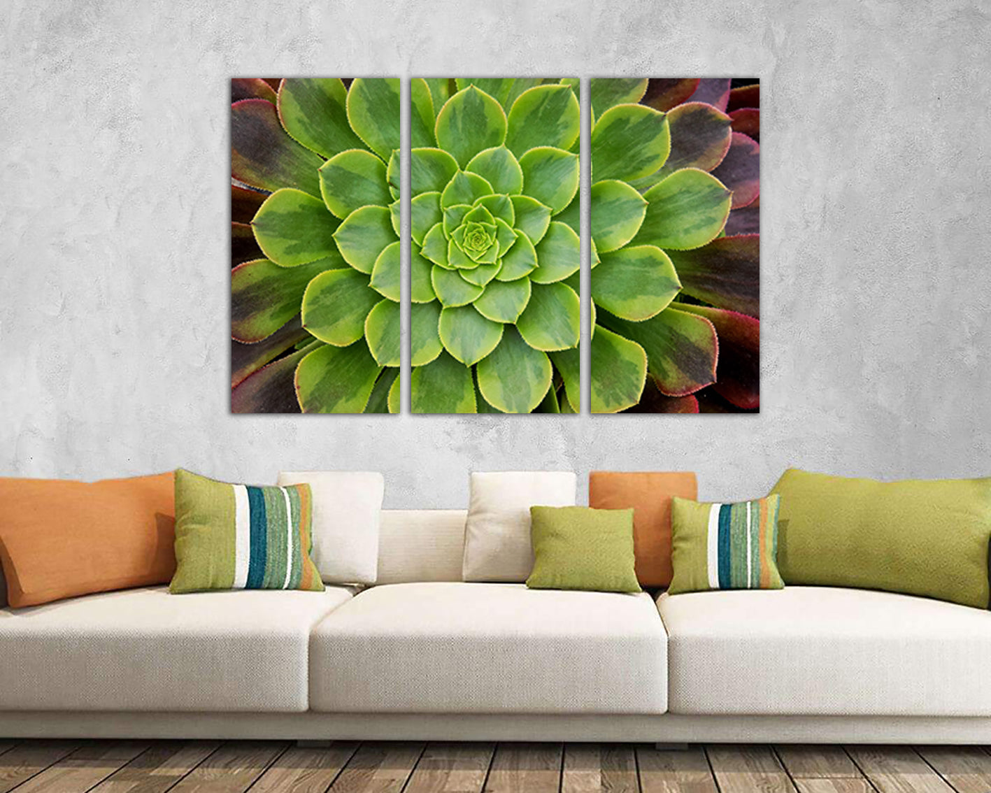 Cactus canvas Botanical decor Flower wall art Plant Succulent photo