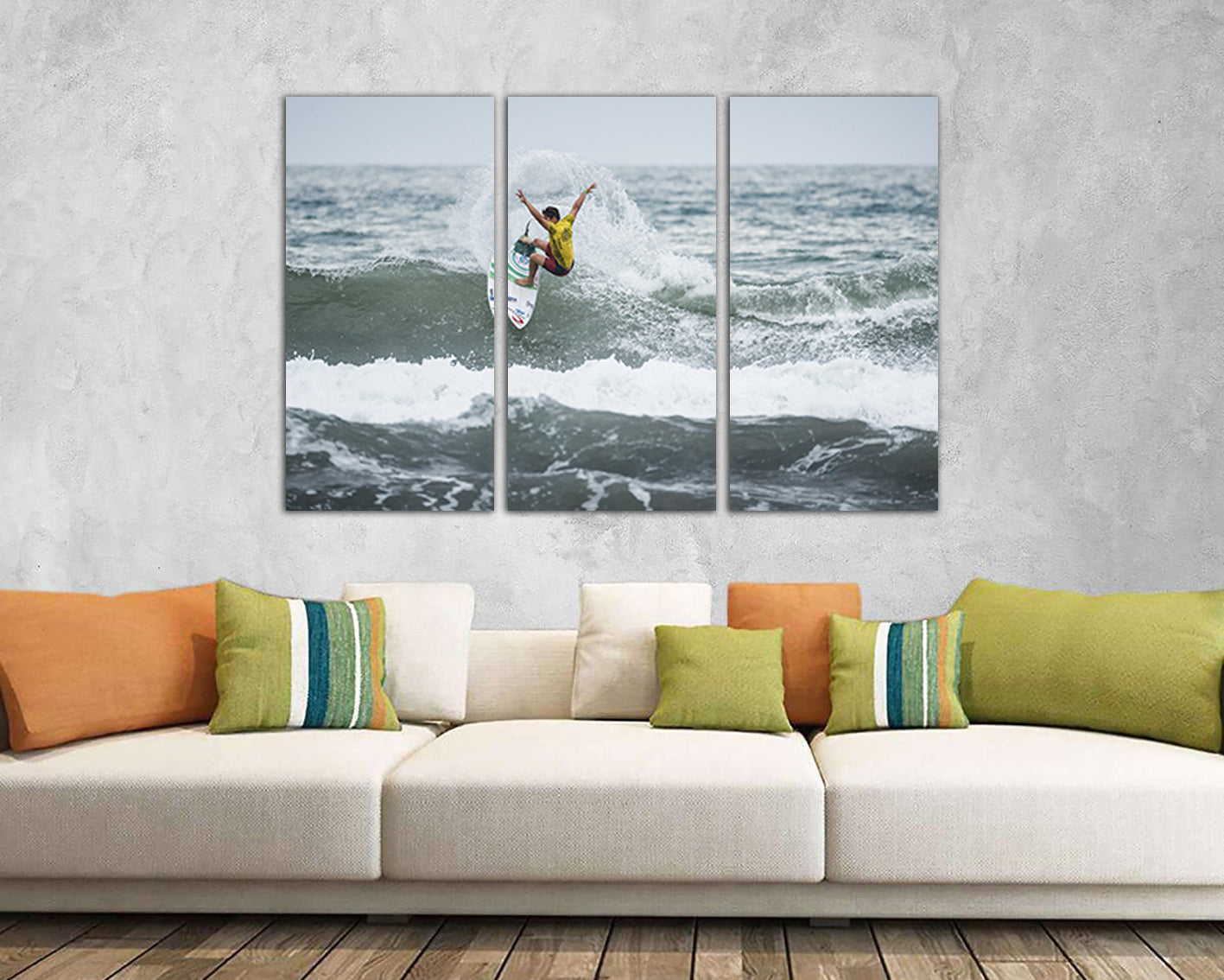 Surfing print Wall art canvas Sports décor Surfer photo Seascape
