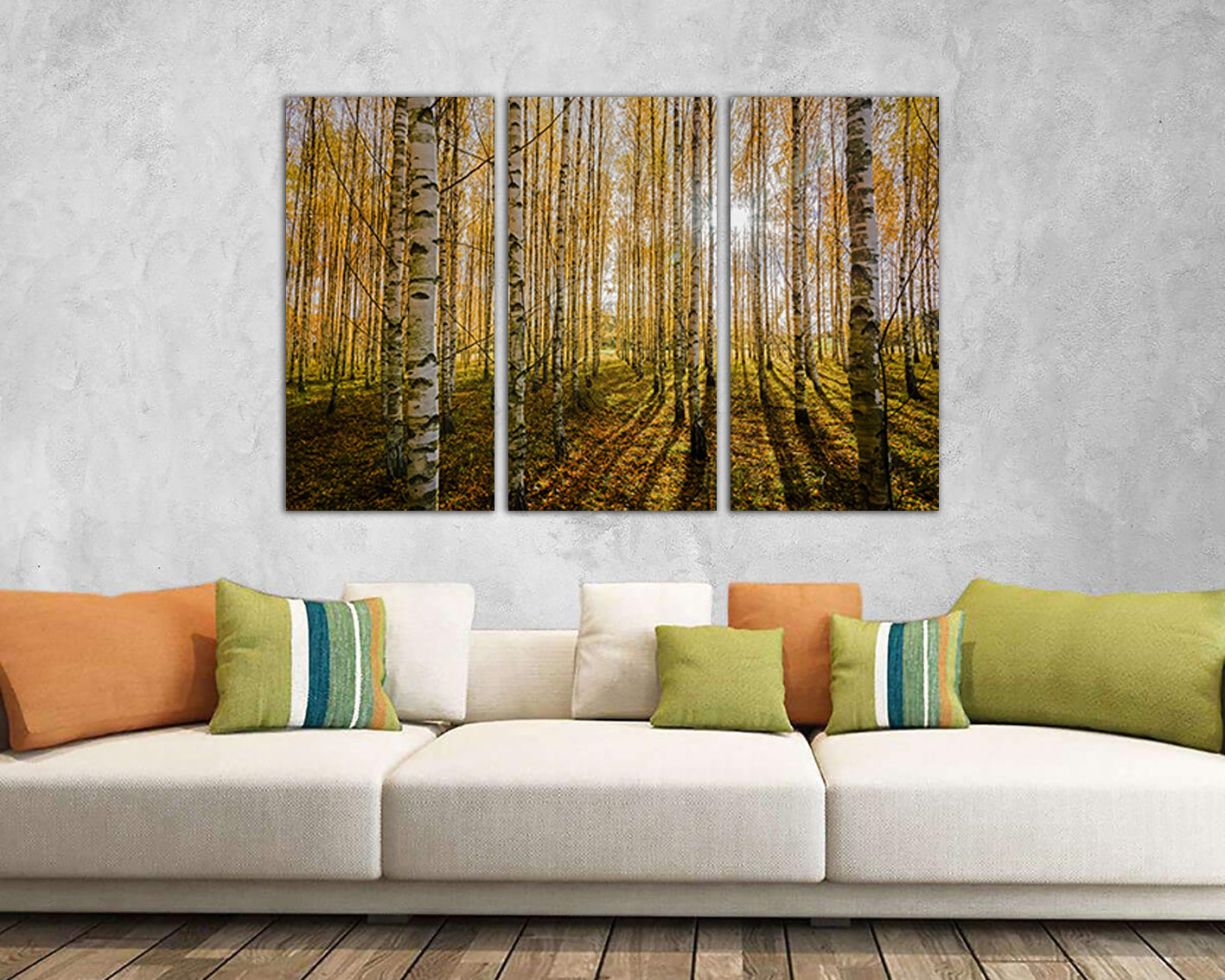 White Birch forest canvas decor Landscape art Holiday gift Nature print