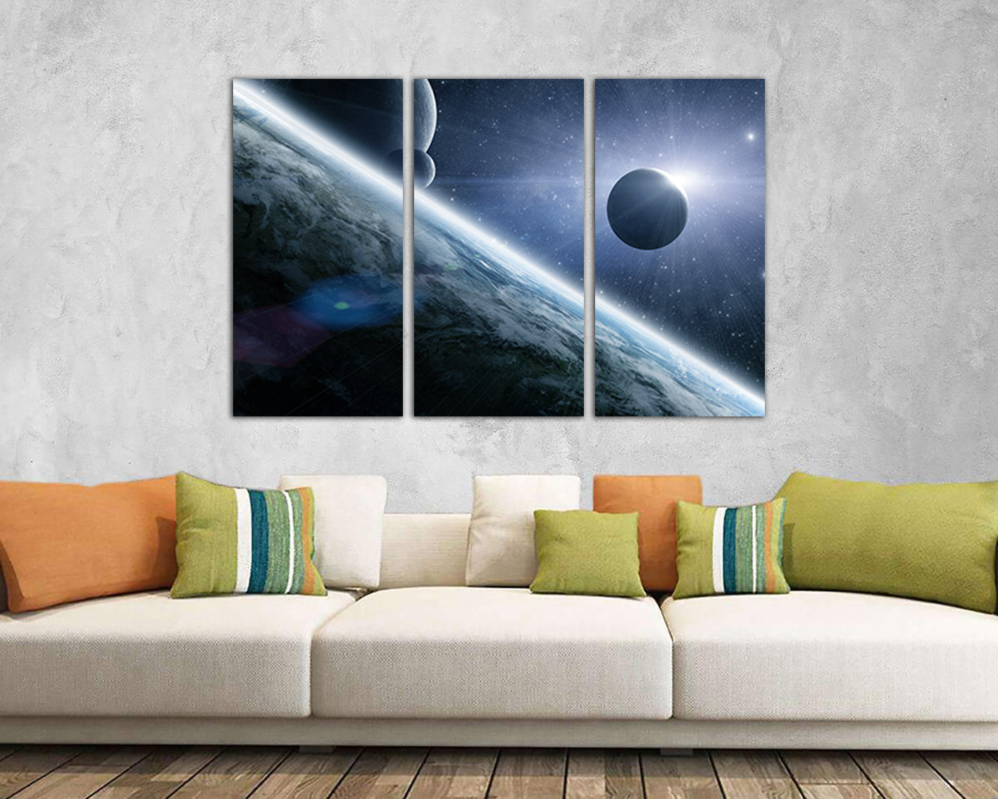 Outer space art Atmosphere decor Universe canvas Astronomy print Earth decor Cosmic wall art