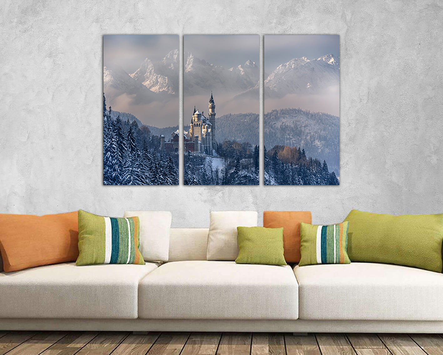 Neuschwanstein art Germany canvas Castle travel decor Landscape home print Bavaria artwork