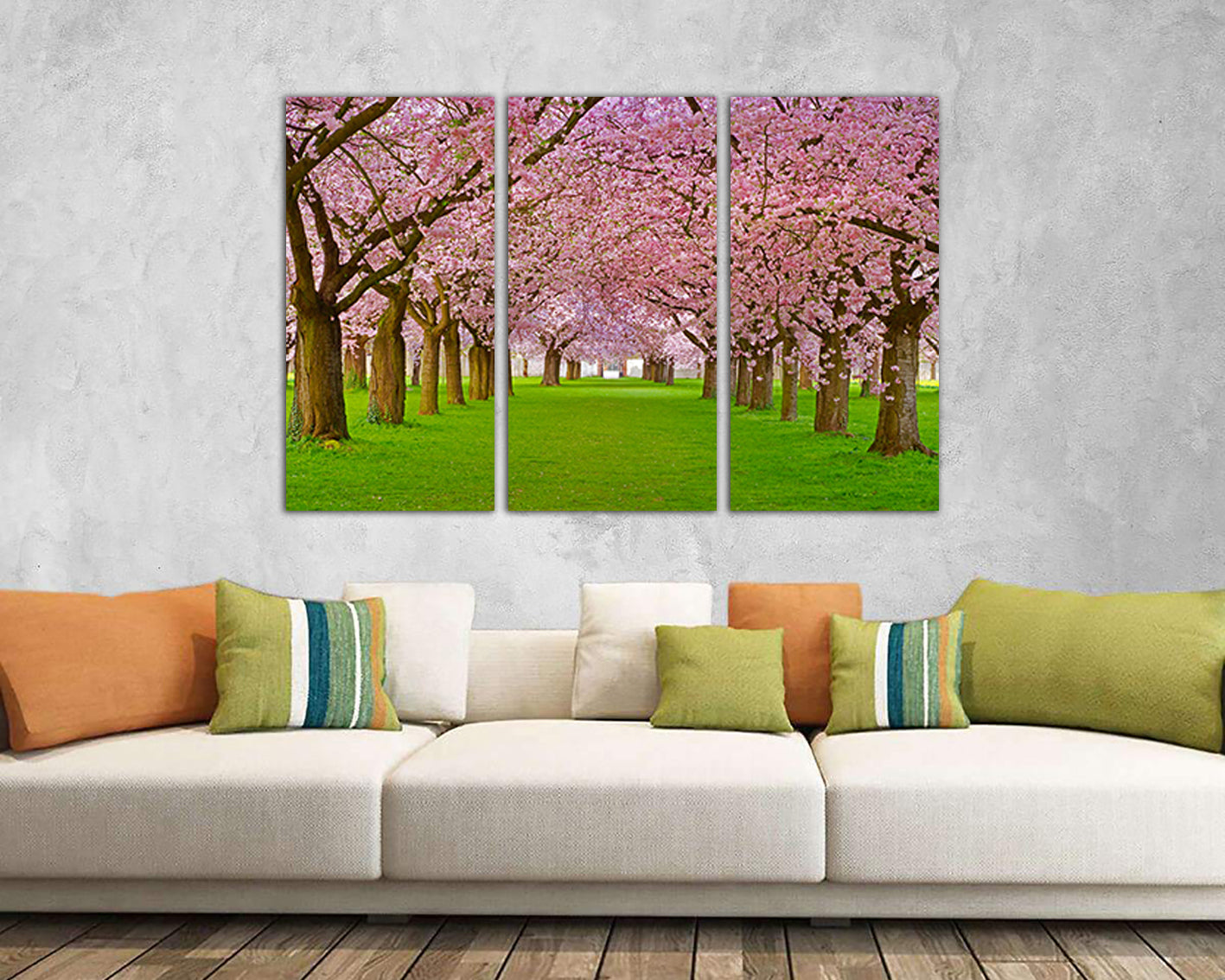 Sakura print on canvas Landscape art Flower cherry blossom spring wall decor
