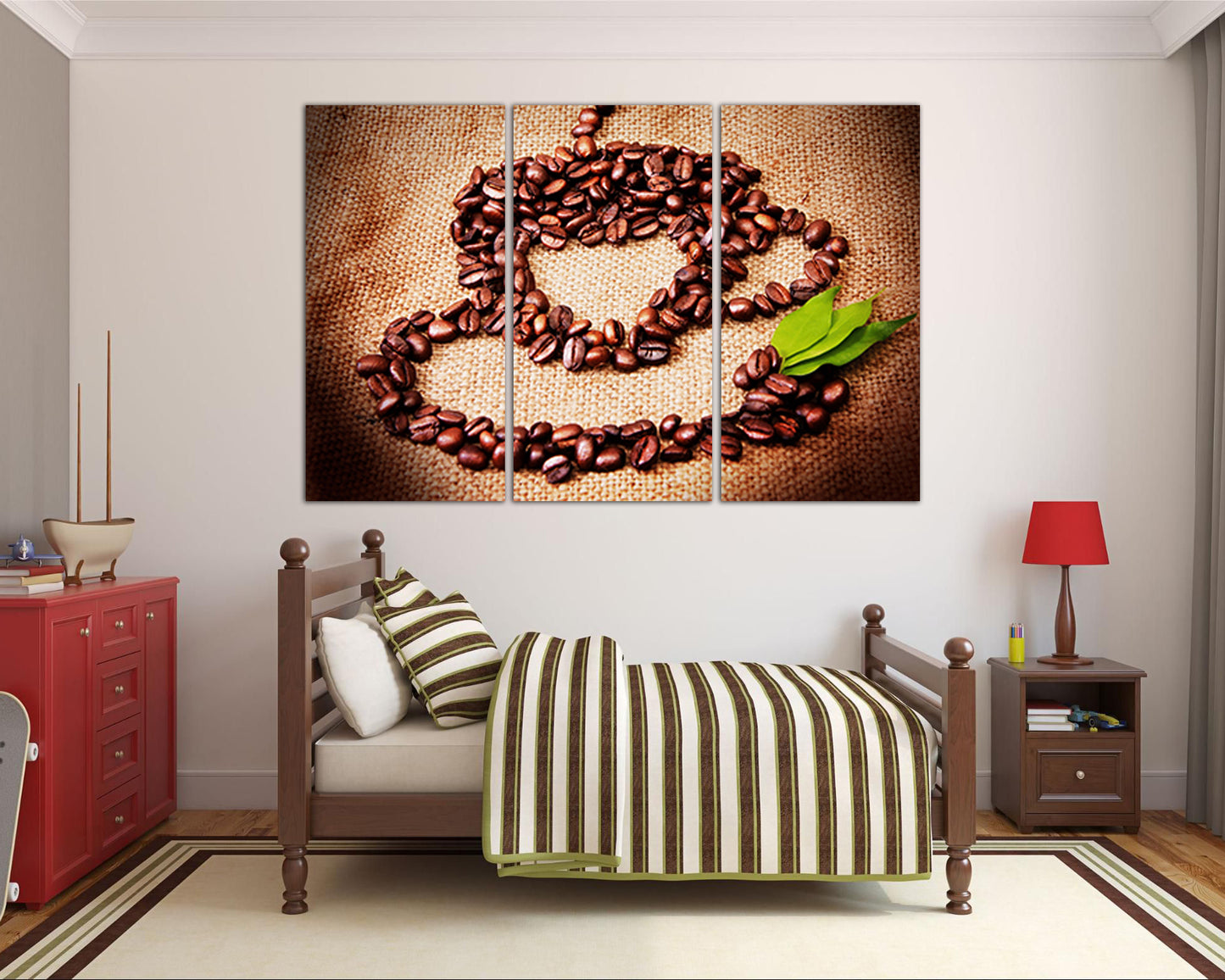 Coffee canvas Kitchen decor Drink wall print Loved drink gift Ready to hang