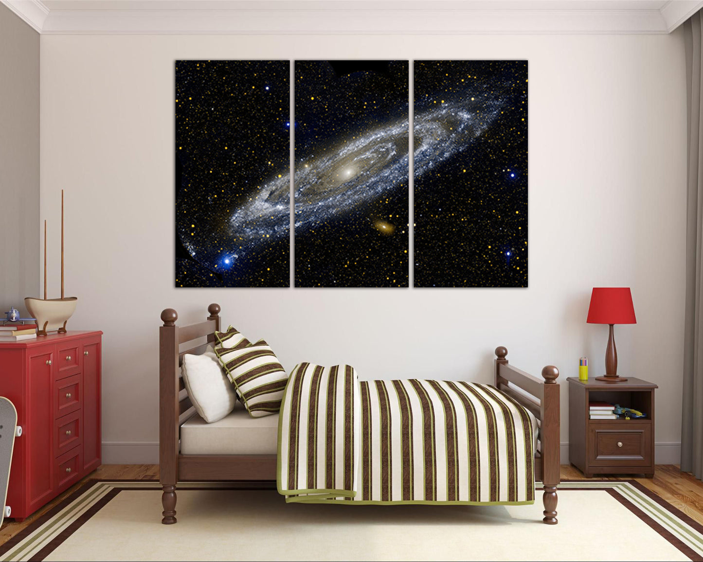 Space canvas Galaxy print Science astronomy Decor kids room Orbit home art Andromeda