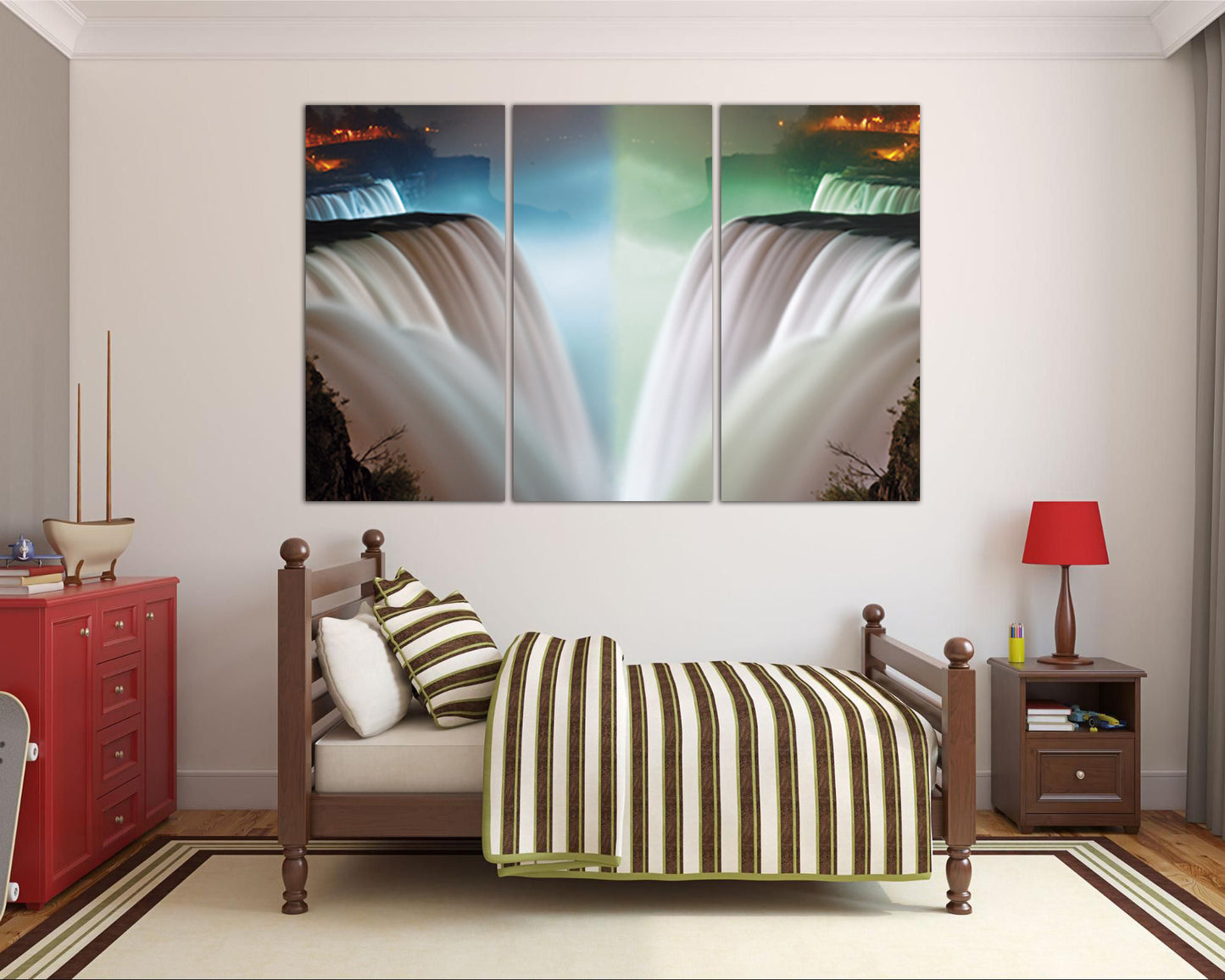 Niagara fall Waterfall canvas Panoramic nature wall art