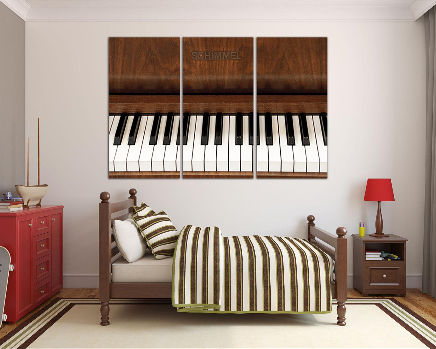 Piano canvas Musical note décor Gift for her Orchestra print ready to hang