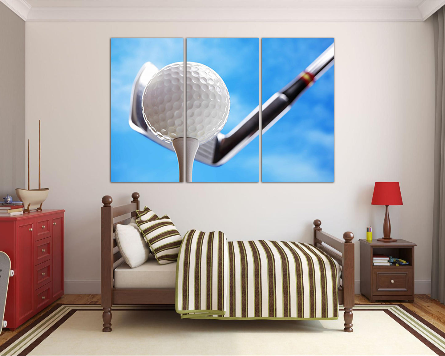 Golf canvas art Sports decor Workout motivation Golfer gifts Games prints ready to hang