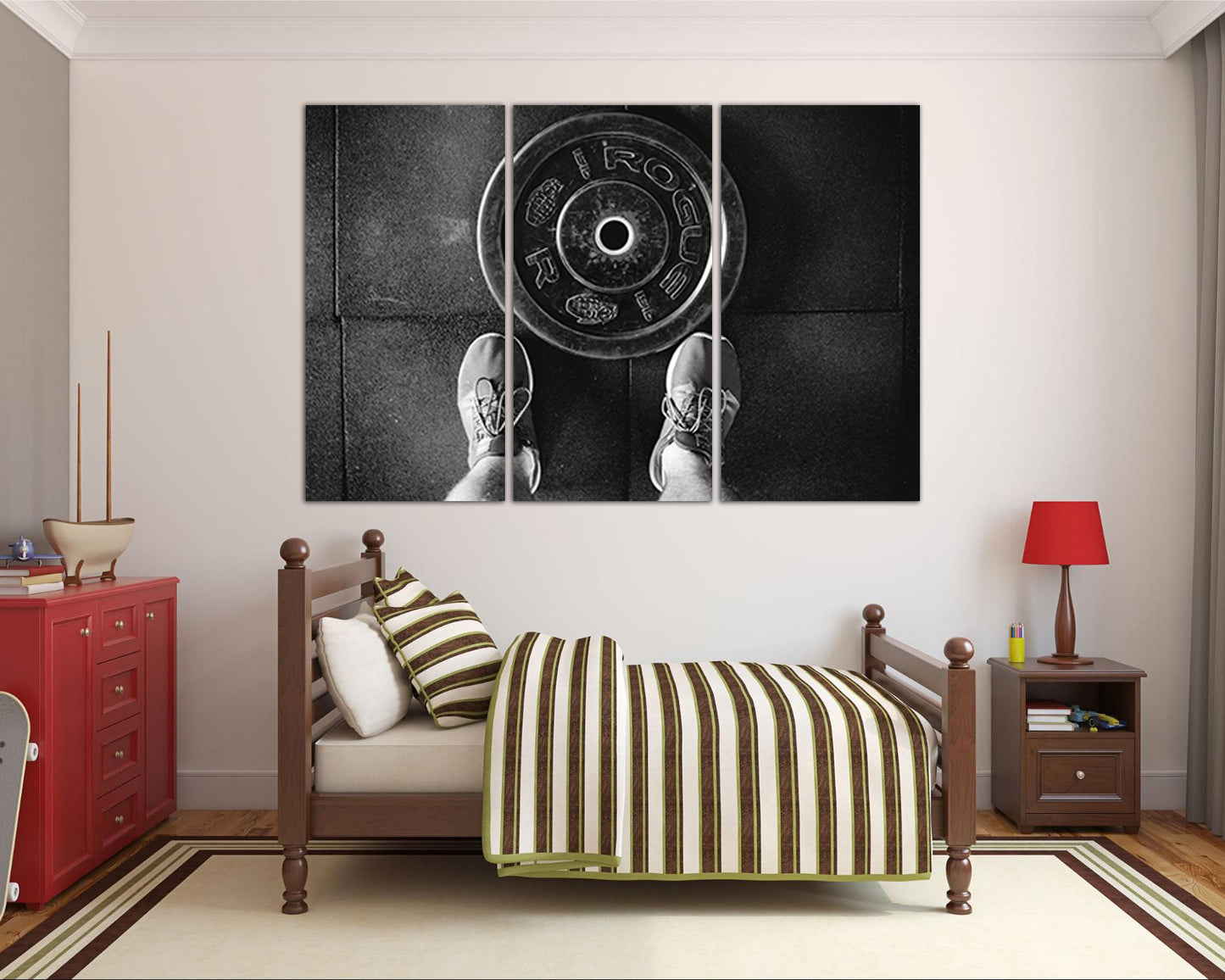 Bodybuilding canvas Body building art Metal lifting Muscles print Sport training Gym