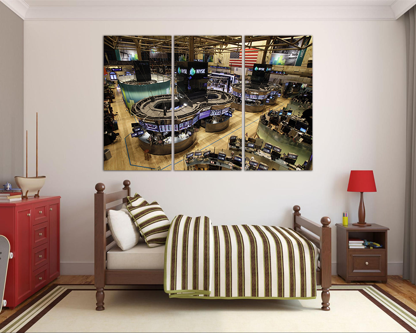 Stock exchange Trading canvas Trade office decor Economics market Buy sell trade Finance art