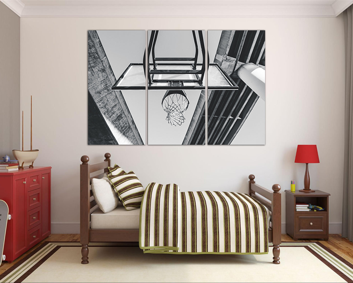 Basketball canvas Sport print Game wall art Boy room decor Soccer photo Athlete gift