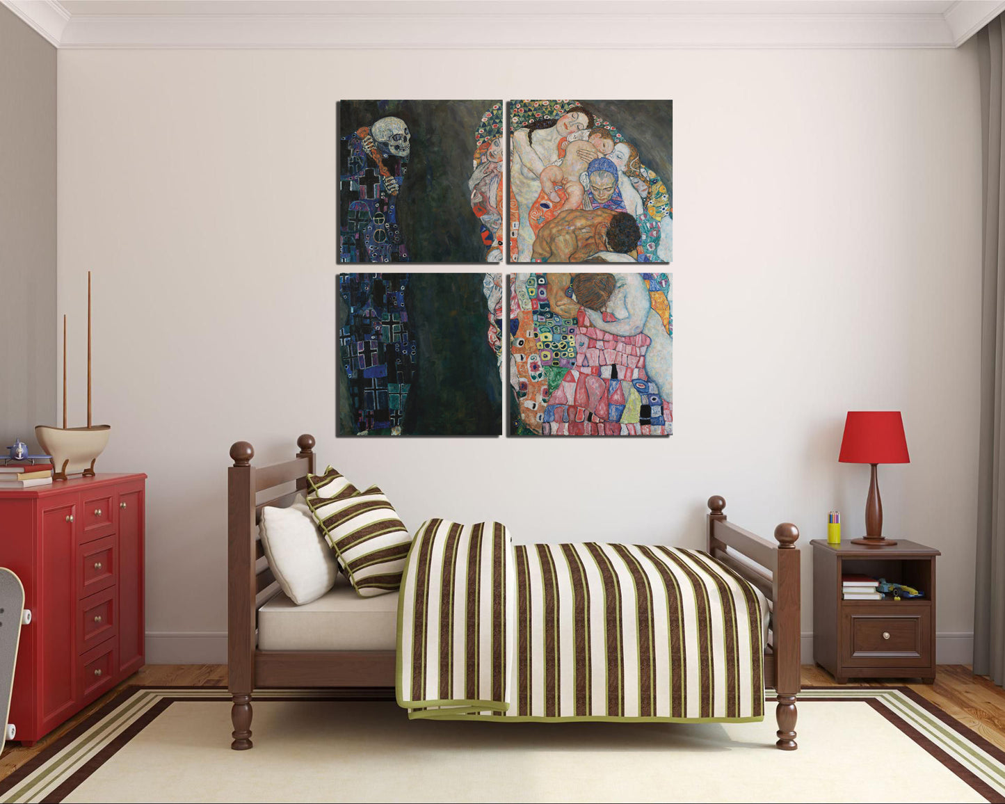 Gustav Klimt painting Death and Life 1910 print on canvas ready to hang